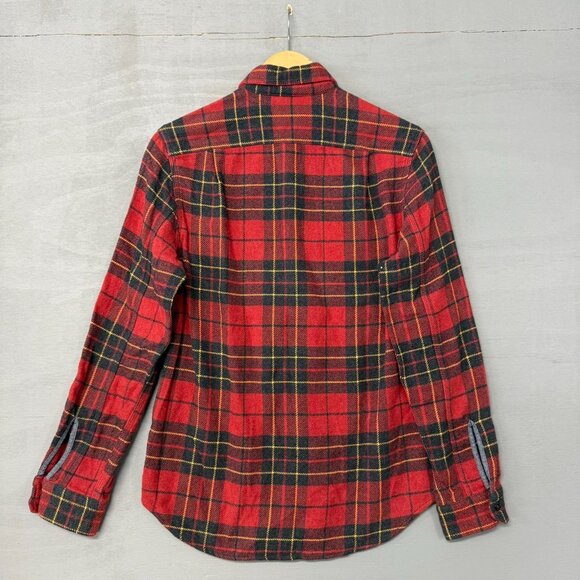 Vintage Wallace and Barnes Red Plaid Flannel Button Up Small - Picture 2 of 3